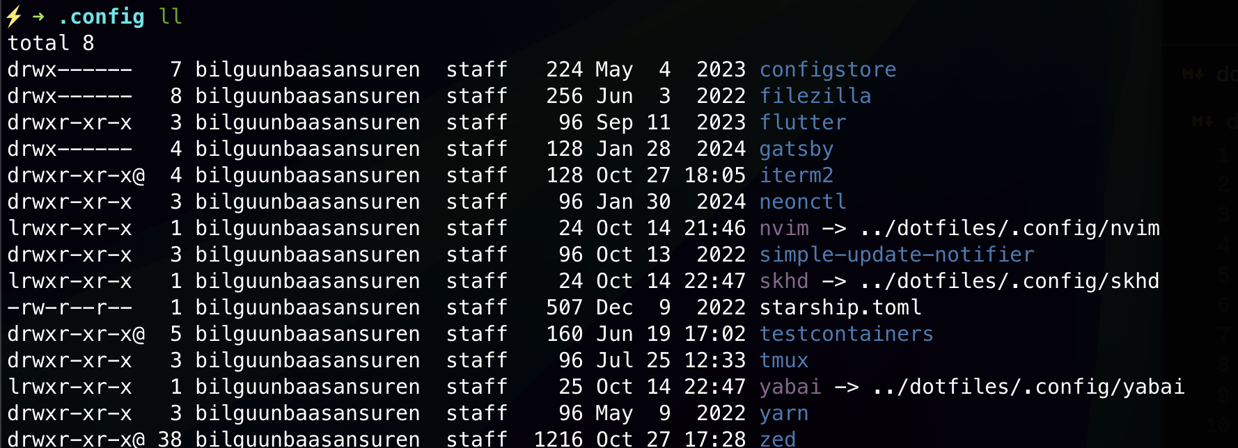 old config directory